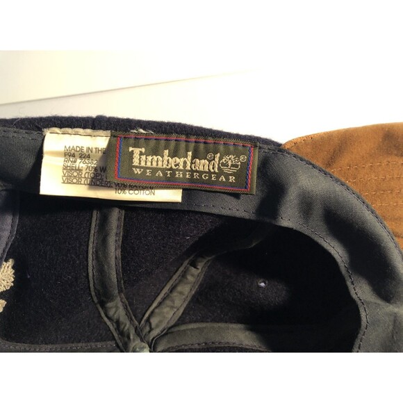 Vintage Timberland Wool Suede Leather Cap Hat Made In USA Outdoor  Weathergear - Picture 4 of 5